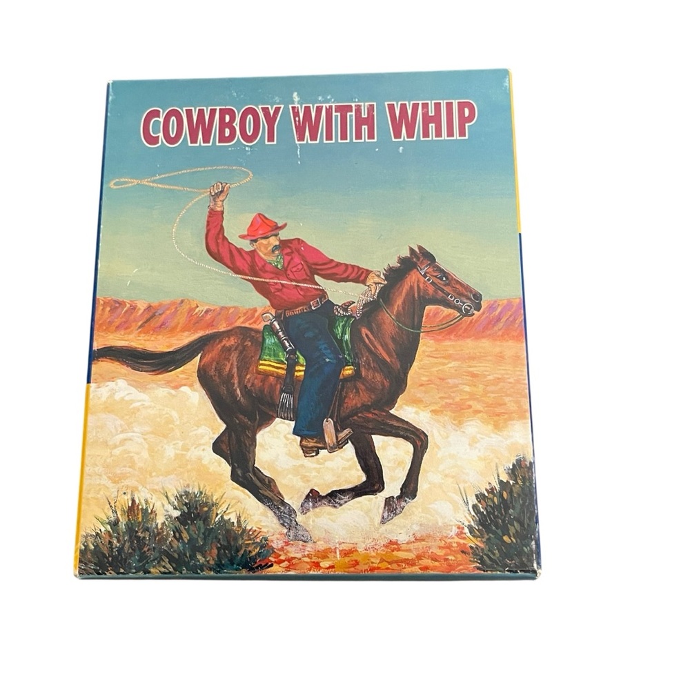 Vintage Schylling Cowboy with Whip Wind up Tin Toy